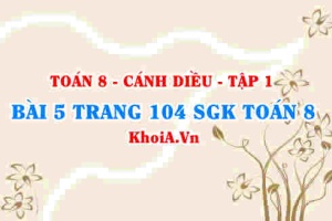 Bài 5 trang 104 SGK Toán 8 tập 1 Cánh Diều
